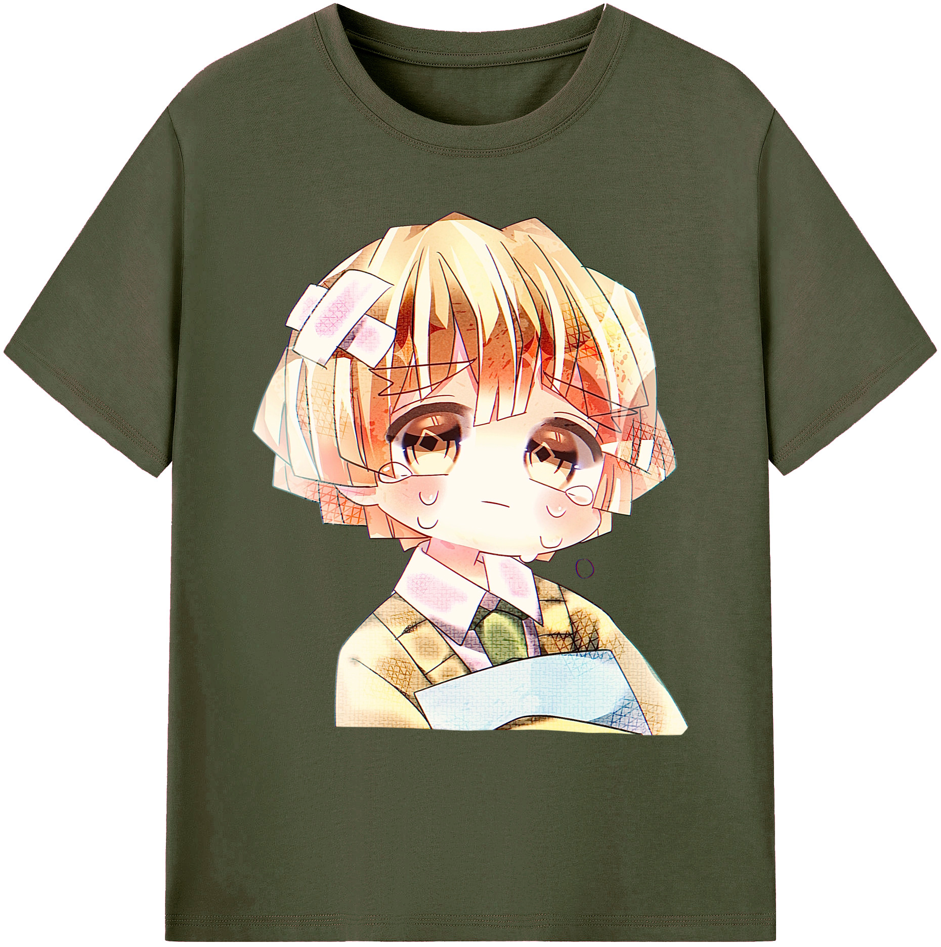 （画像用） 鬼滅の刃（きめつのやいば）我妻 善逸／あがつま ぜんいつ Agatsuma Zenitsu 綿100％ メンズ半袖Tシャツ｜肌触りやわらか＆通気性